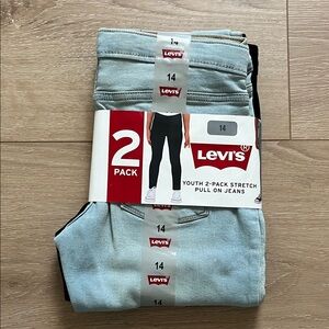 Levi's Youth 2-Pack Pull-On Jeans - Light Blue and Black